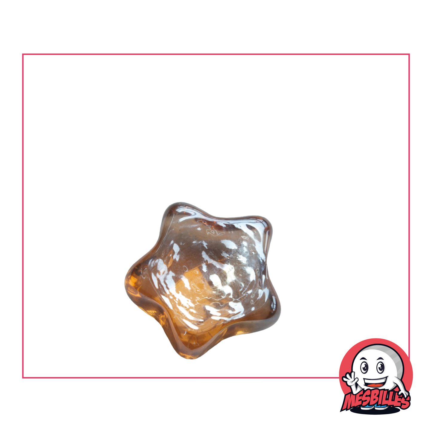 Verlieben Sie sich in die Murmel Hollywood Hellbernsteinfarben, ein einzigartiges 25-mm-Stück mit transluzentem und elegantem Charme. Ideal für Sammler und Liebhaber seltener Murmeln, ist sie bereit, den Tauschhandel und Ihre Vitrinen in Flammen zu setzen! Entdecken Sie diesen Star unter den flachen Murmeln bei MeineMurmeln.