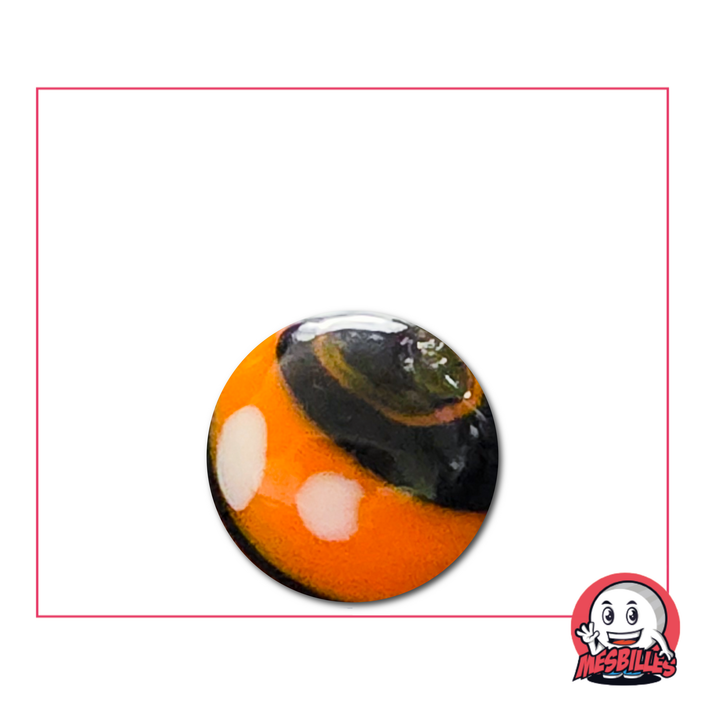 Murmeln Big Bang orange und schwarz 16 mm – gewagter Kontrast und explosive Energie