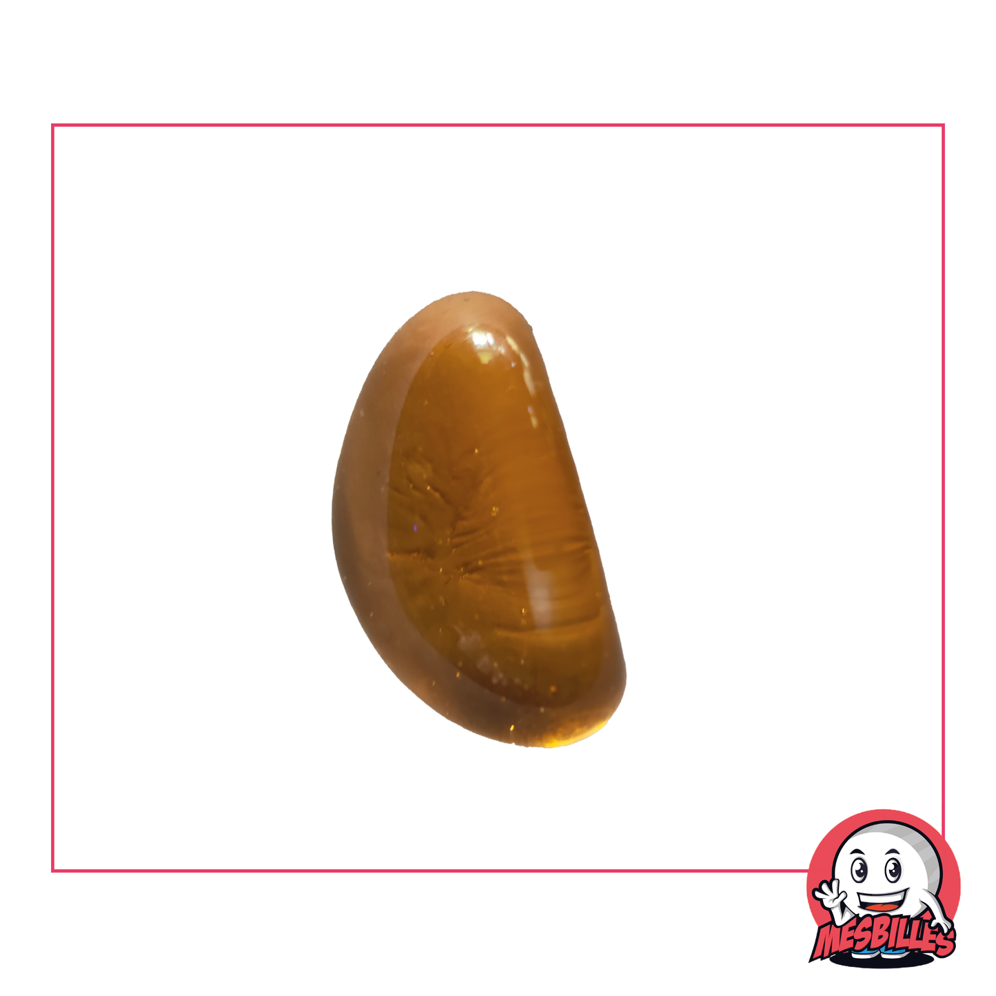 Murmeln Pfirsichfarben aus transluzentem Glas, perfekt für Kunst und Dekoration, Maße 25x15 mm.