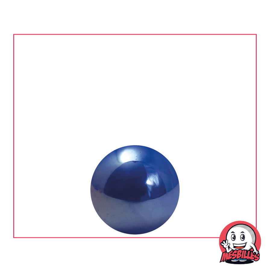 1 Murmeln Glänzend Blau 14 mm