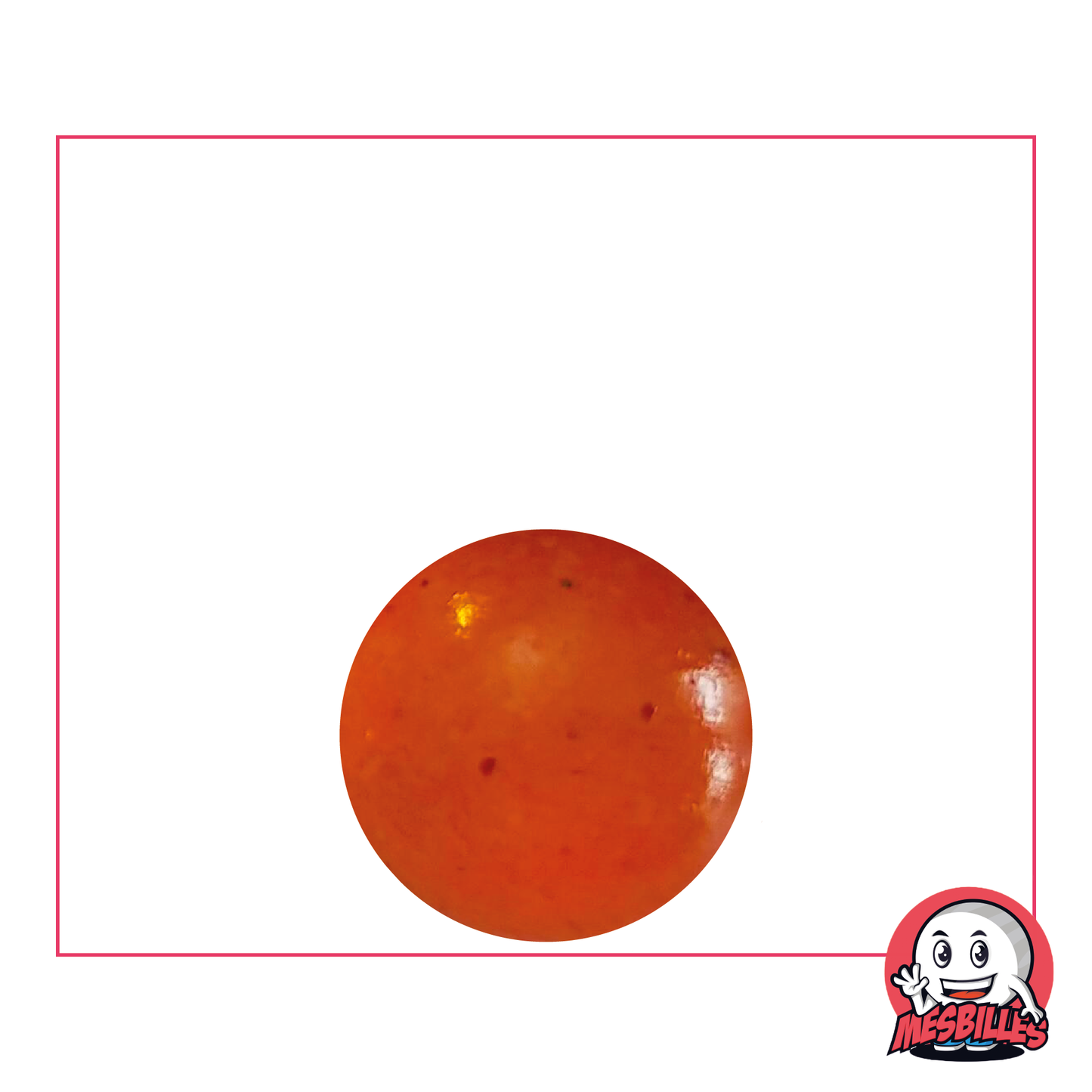 Murmeln Orange Flou 16 mm aus Glas | Eine Süßigkeit für Murmeltaschen