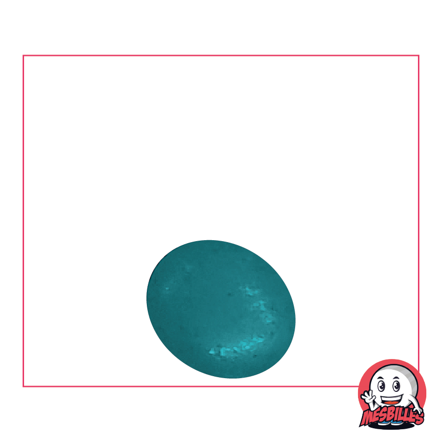 1 Flache Murmeln Metallisch Entenblau 18 mm