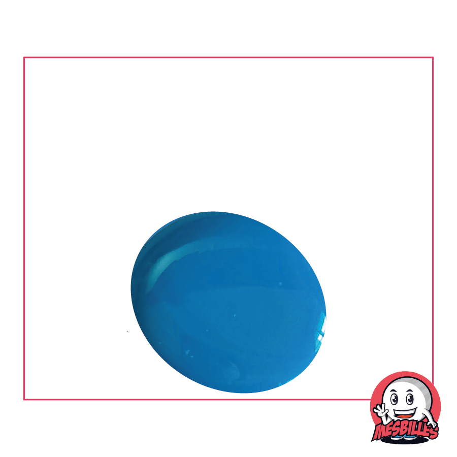 1 Murmeln Flach Perle Hellblau 30 mm