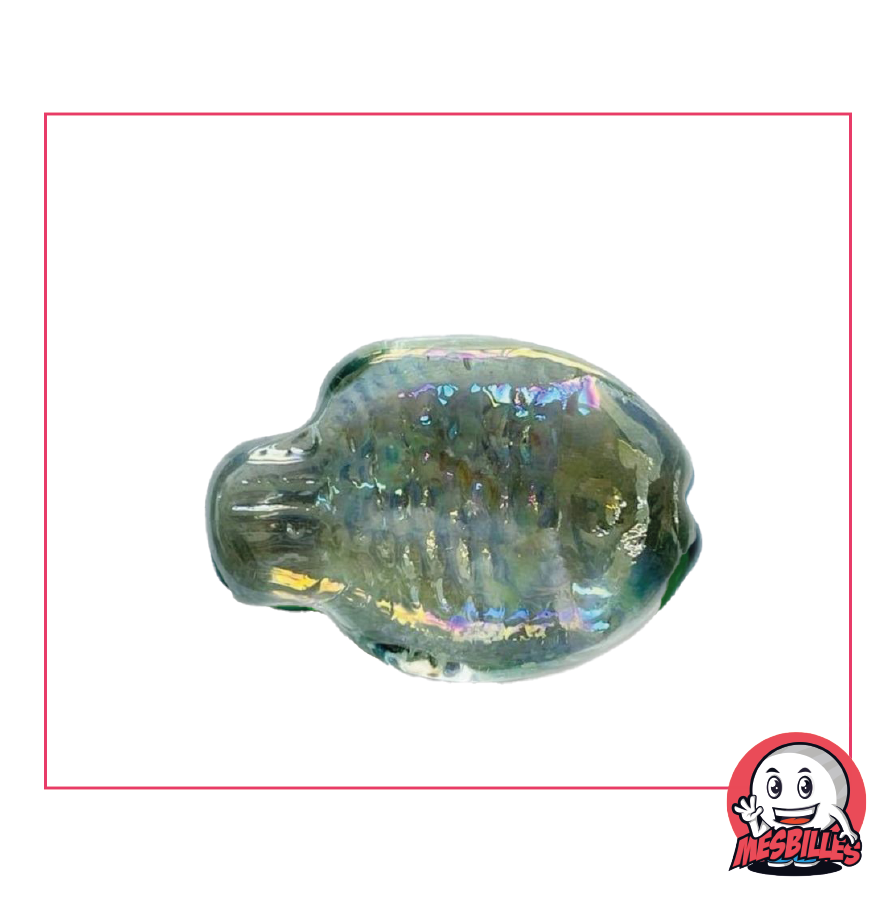 MeineMurmeln bietet Ihnen diese Murmel aus transluzentem Glas in Kristallfarbe an: die Murmel „Koi-Fisch“.