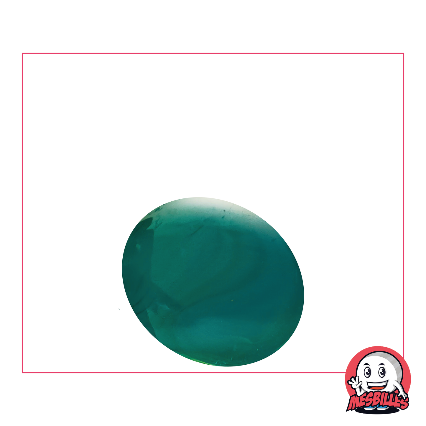 1 Murmeln Flach Glänzend Entenblau 30 mm