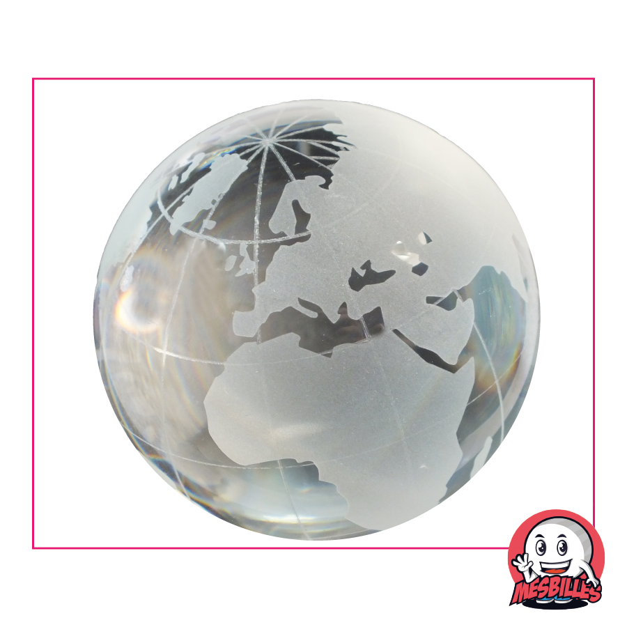 1 Murmeln Kunst Kristall Welt 60 mm