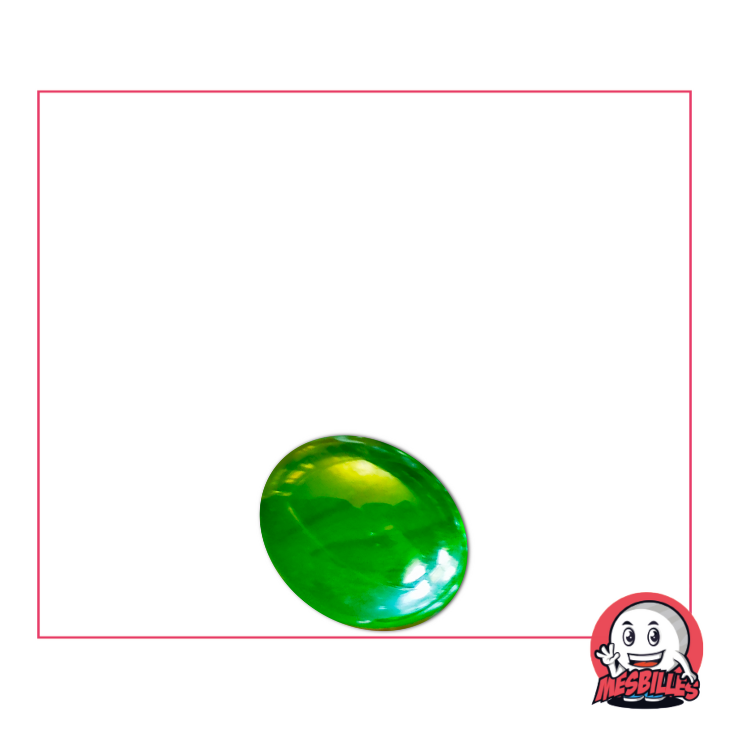 Flache Murmeln, grün, 12 mm, glänzend – Glasmurmel, glänzend, leuchtend grün, einzeln