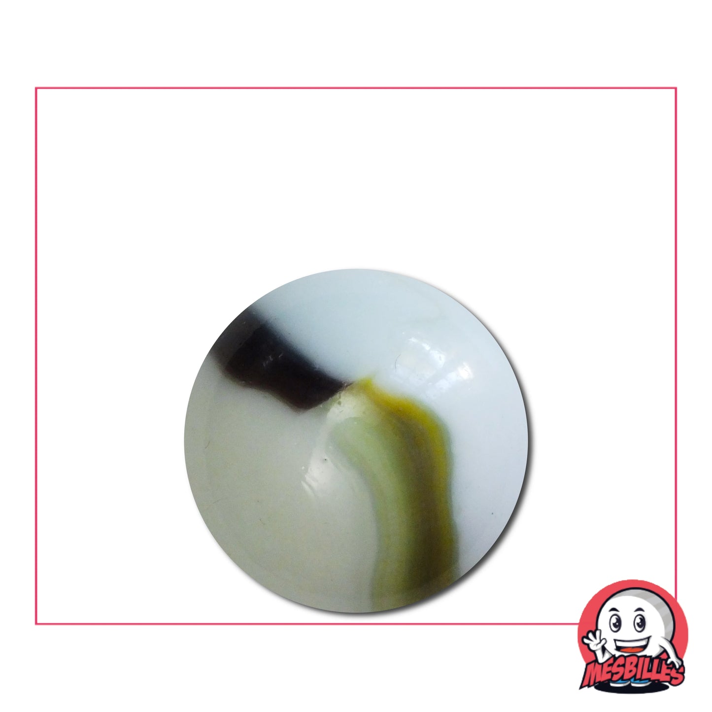 Bille porcelaine blanche diamètre 22 mm, modèle raffiné pour collection et jeux