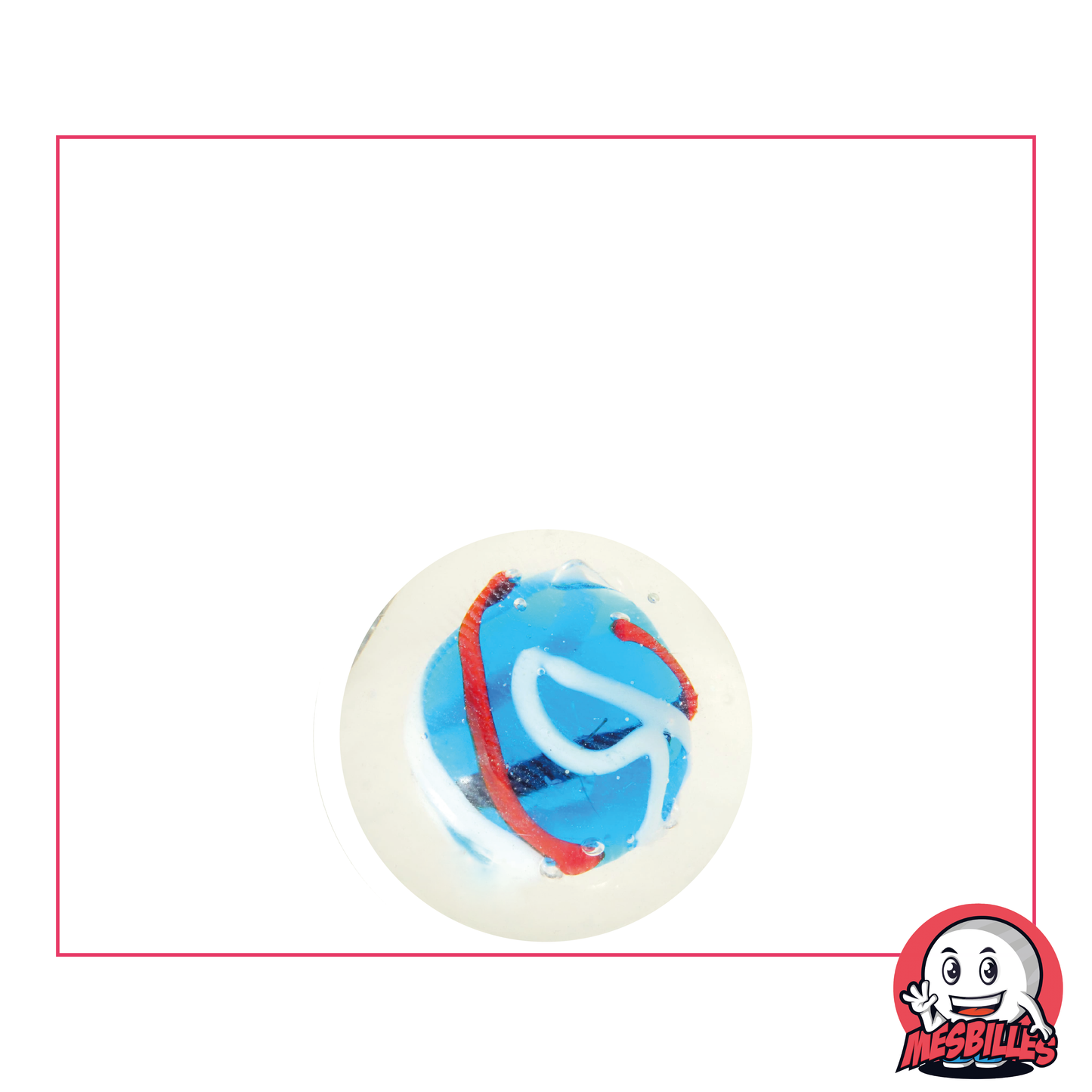 1 Murmel Kunst Blau 16 mm