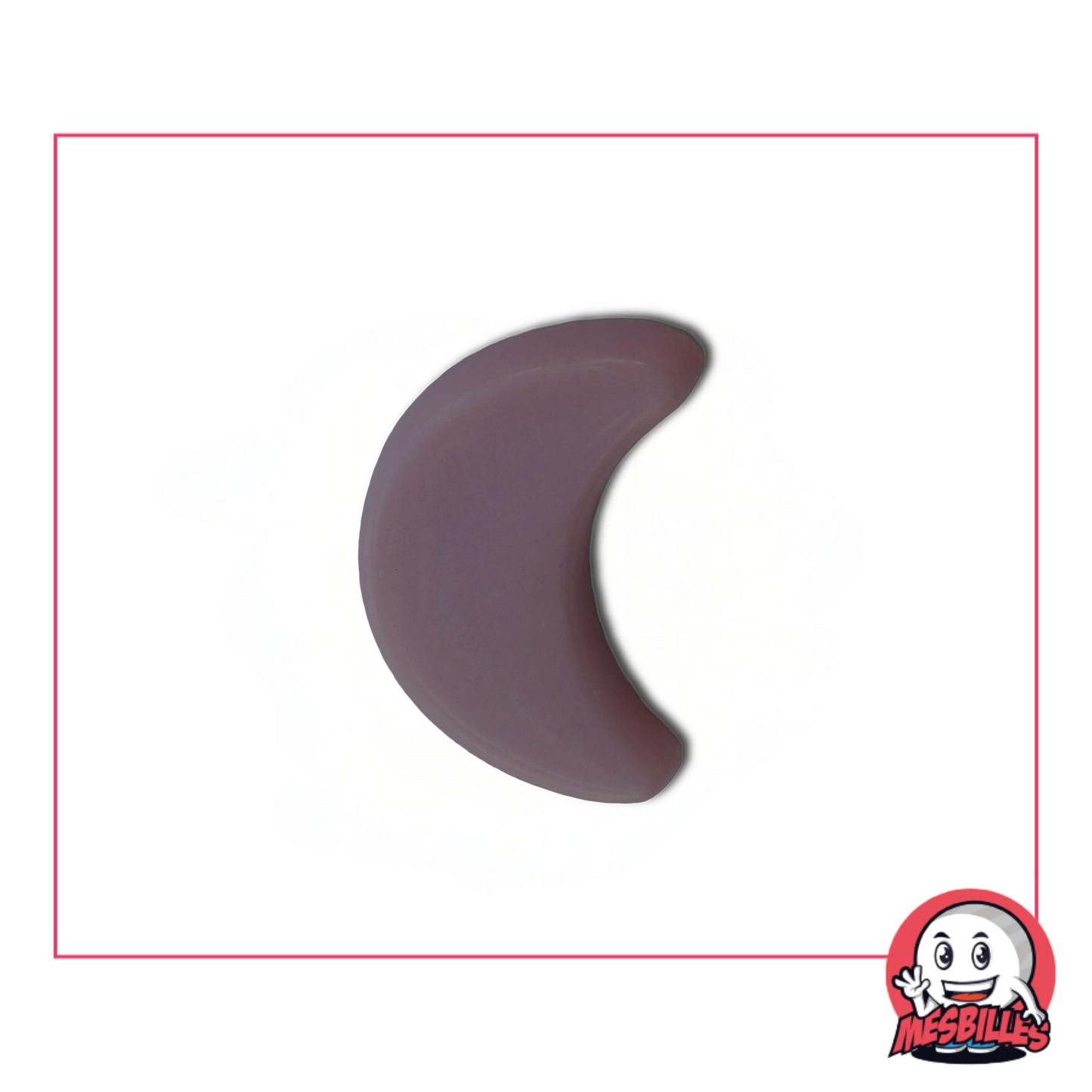 1 Murmeln Mond Perle Violett Extra Flach