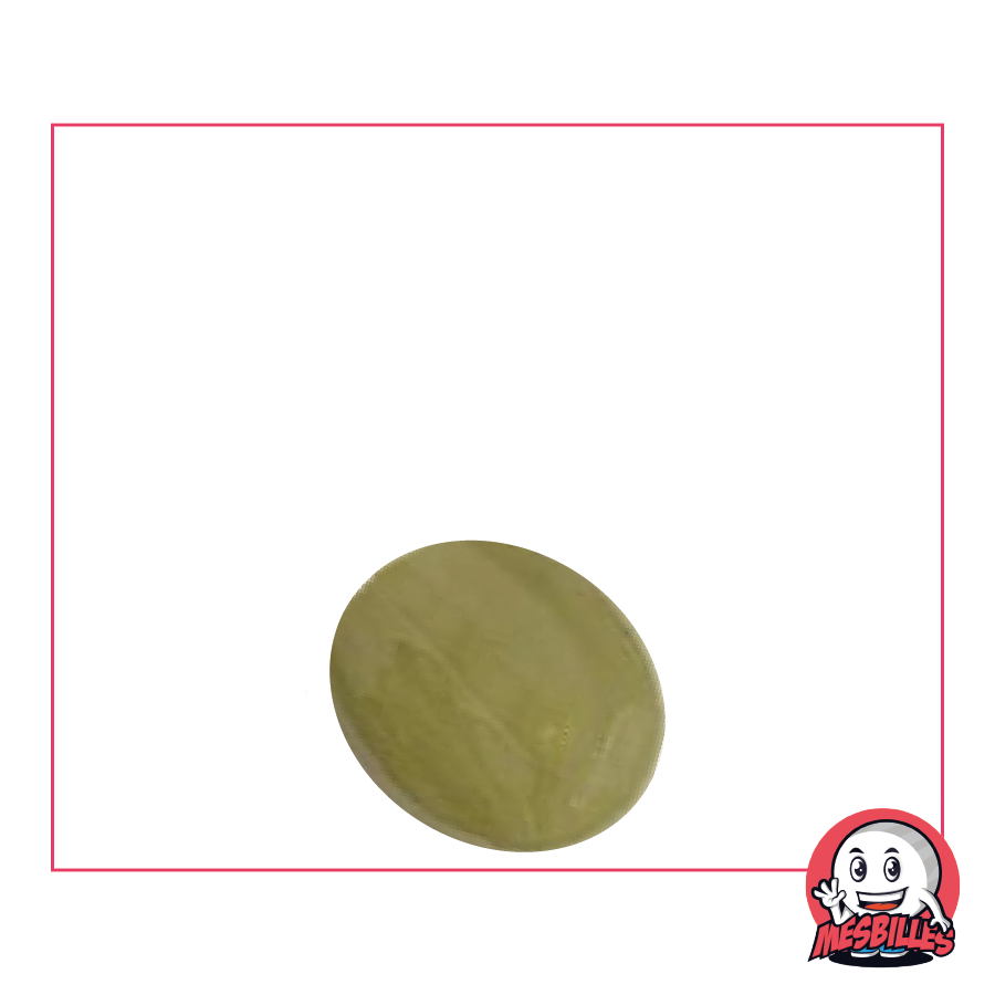 1 Flache Murmel 18 mm Glänzendes Beige