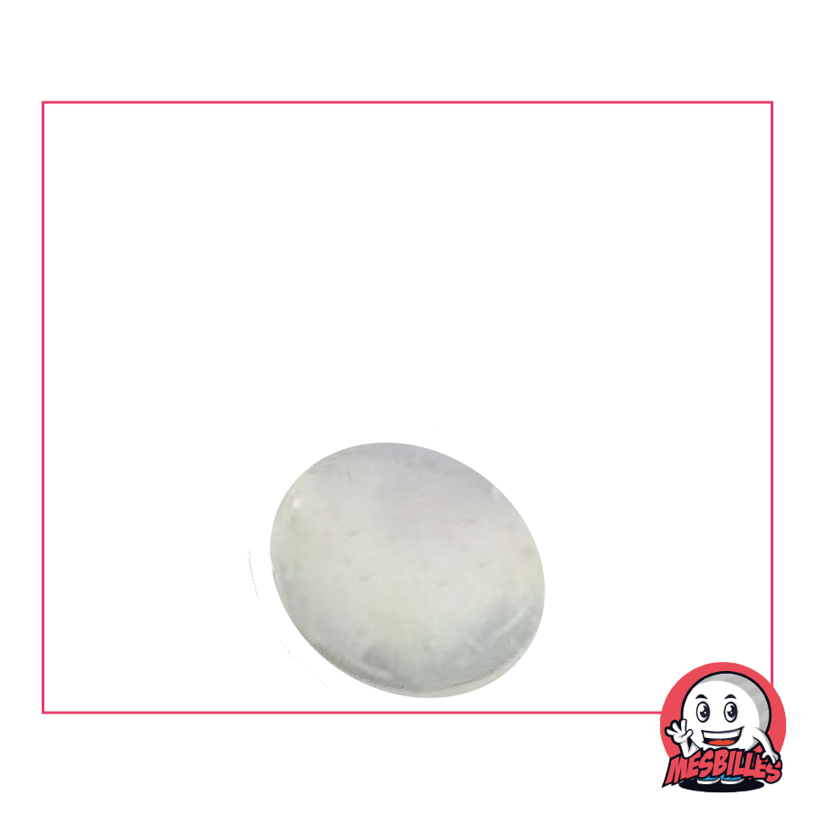 1 Flache Murmel 18 mm Glänzend Weiß
