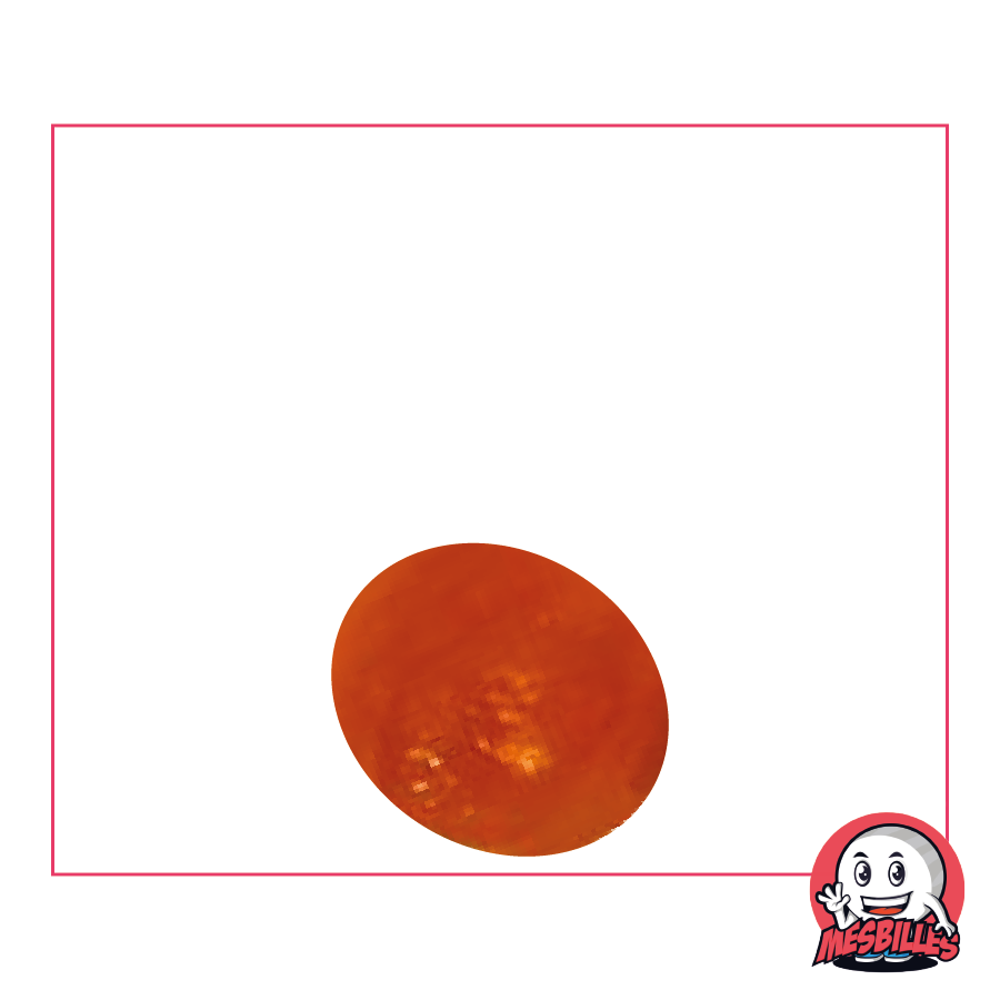 1 Flache Murmel 18 mm Glänzendes Orange