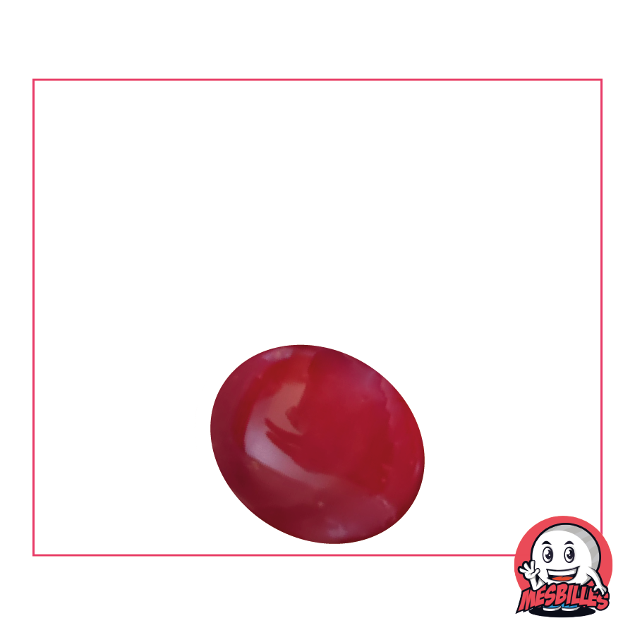 1 Flache Murmel 18 mm Glänzend Rot