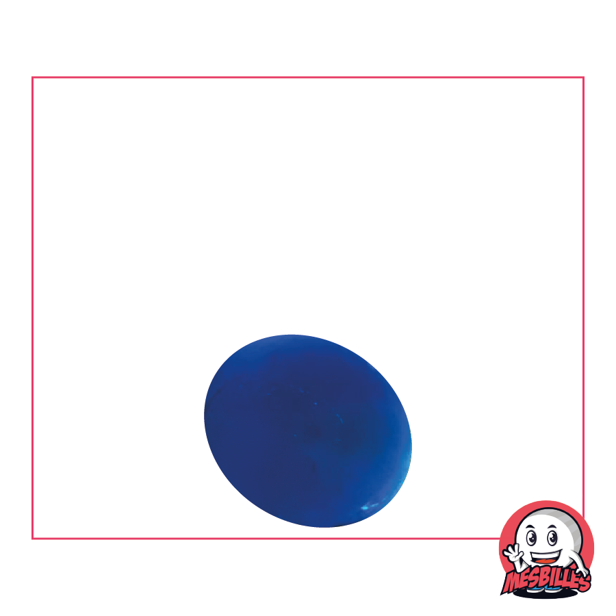 1 Murmeln Flach Perlblau-Nachtblau 18 mm