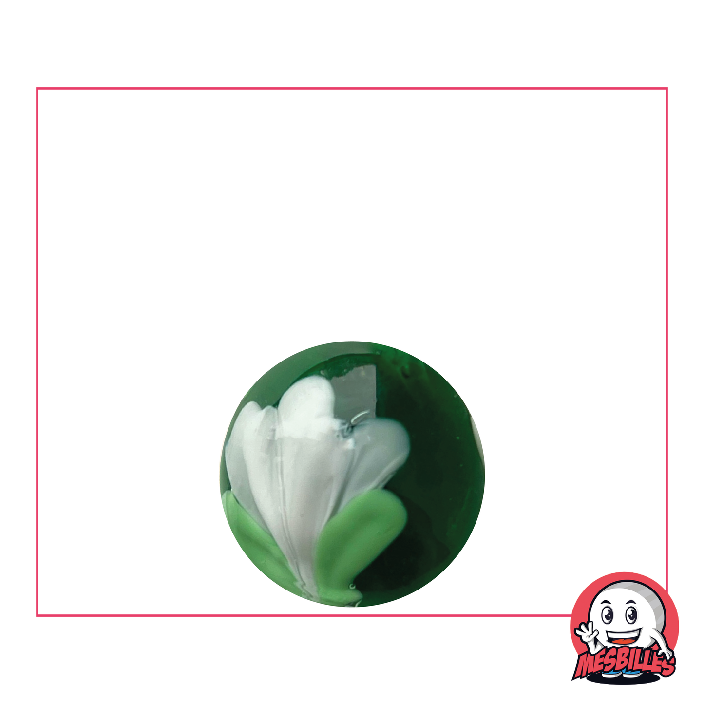 1 Murmeln Kunst Tulpe Grün 16 mm