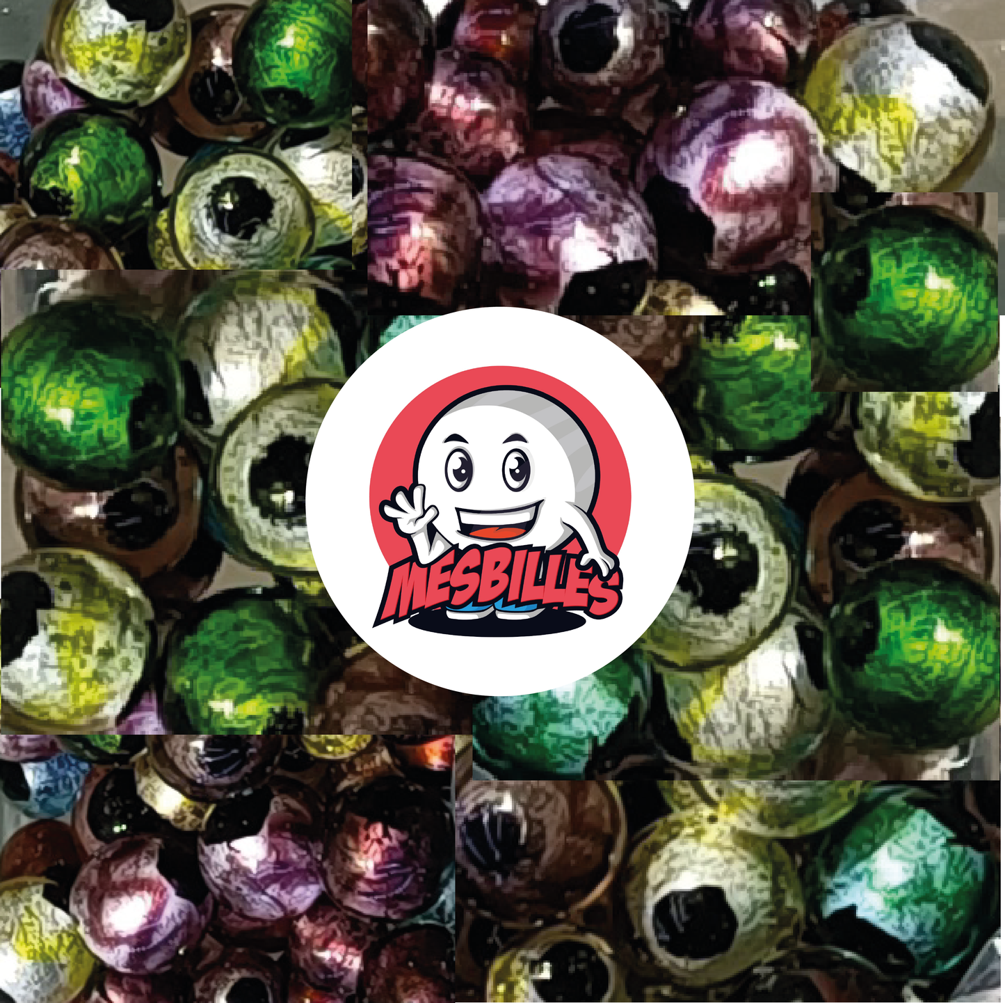 1 Murmel Art Machu Picchu Violett 22 mm