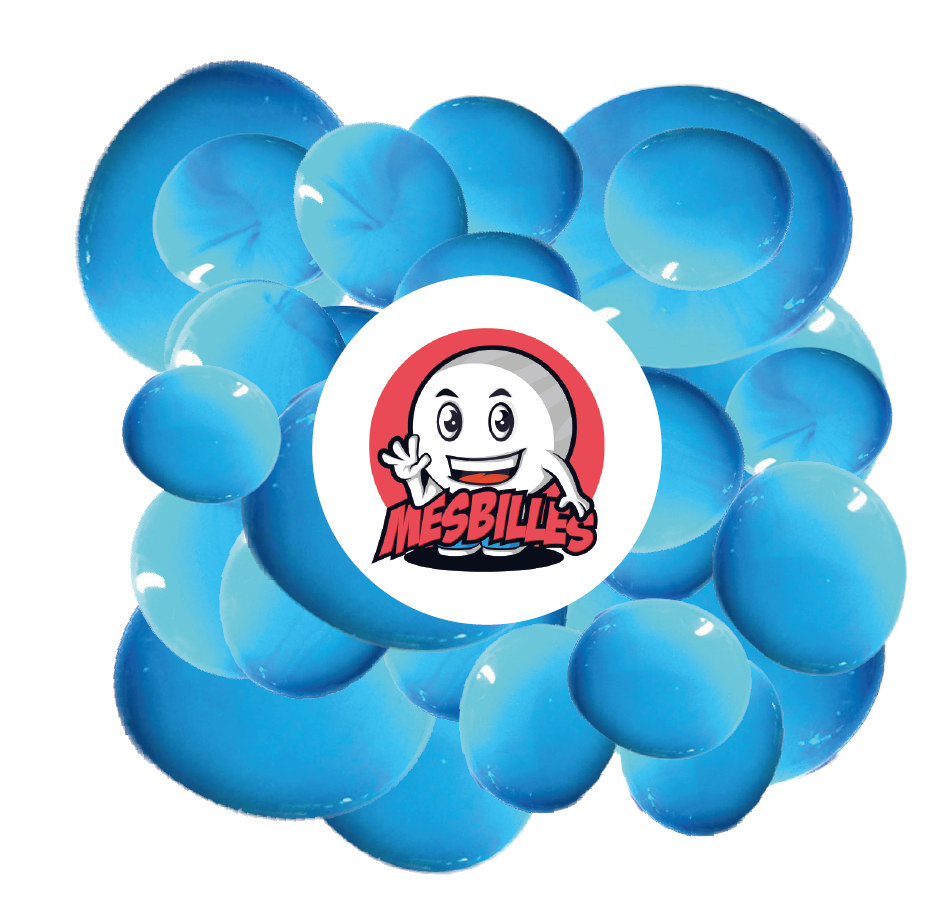 1 Murmeln Flach Perle Hellblau 30 mm