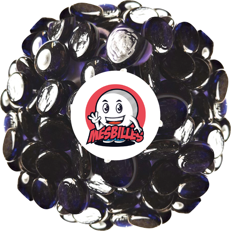 1 Flache Murmeln Nachtviolett 18 mm