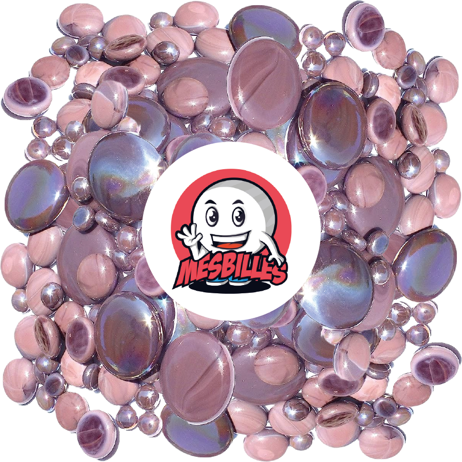 1 Murmeln Flach Glänzend Violett 30 mm