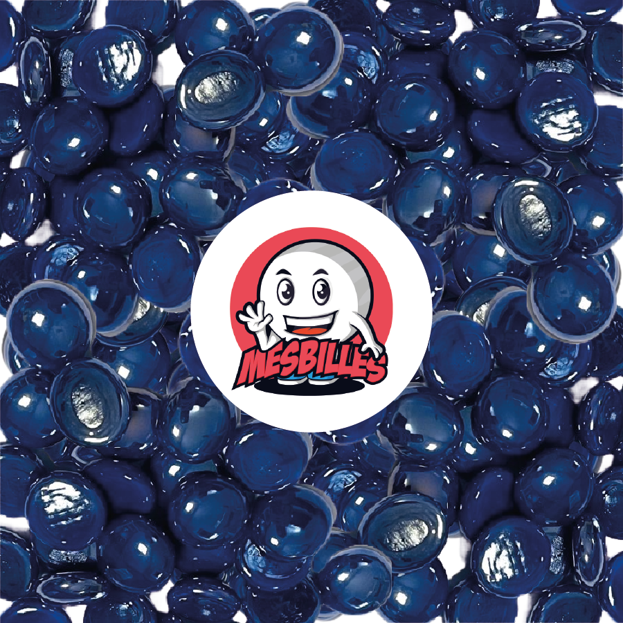 1 Flache Murmel 18 mm Glänzend Blau