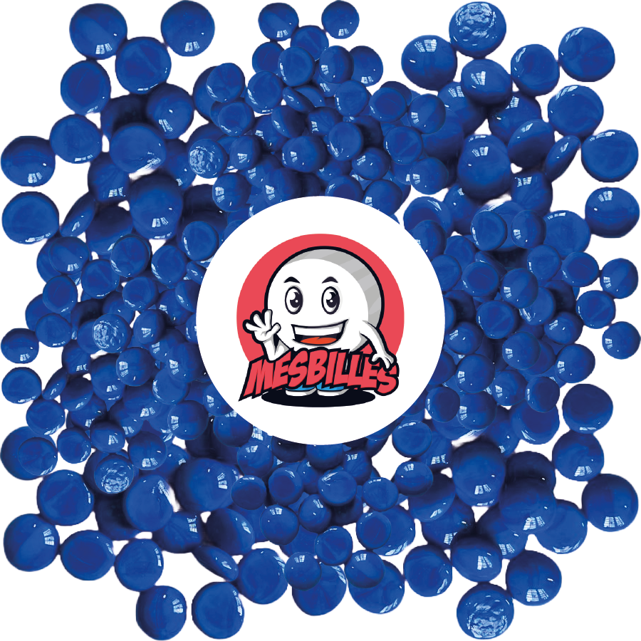 1 Murmeln Flach Perlblau-Nachtblau 18 mm