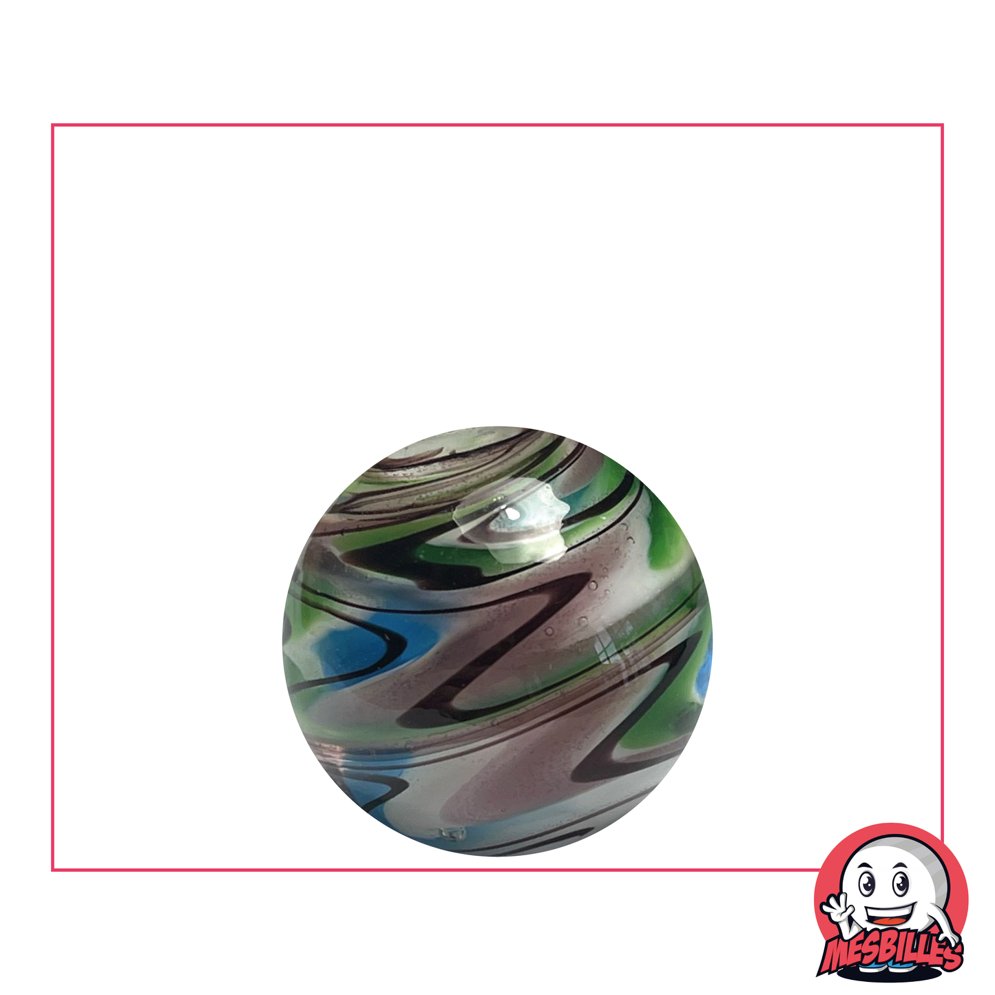 Kunstmurmel Speedy Flash Grün 22 mm, mehrere Streifen, überwiegend grün – nachhaltiges Spielzeug