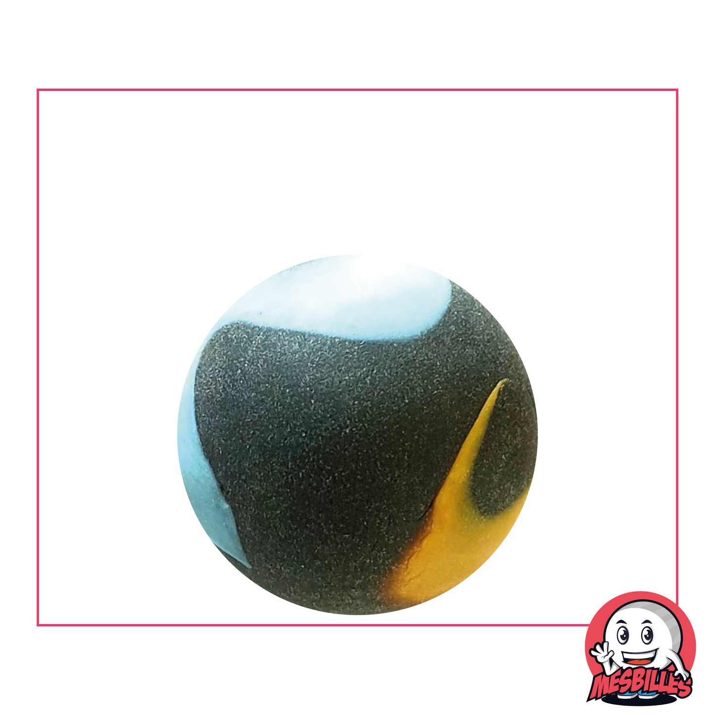 1 Murmel Schwarz Frosted 25 mm