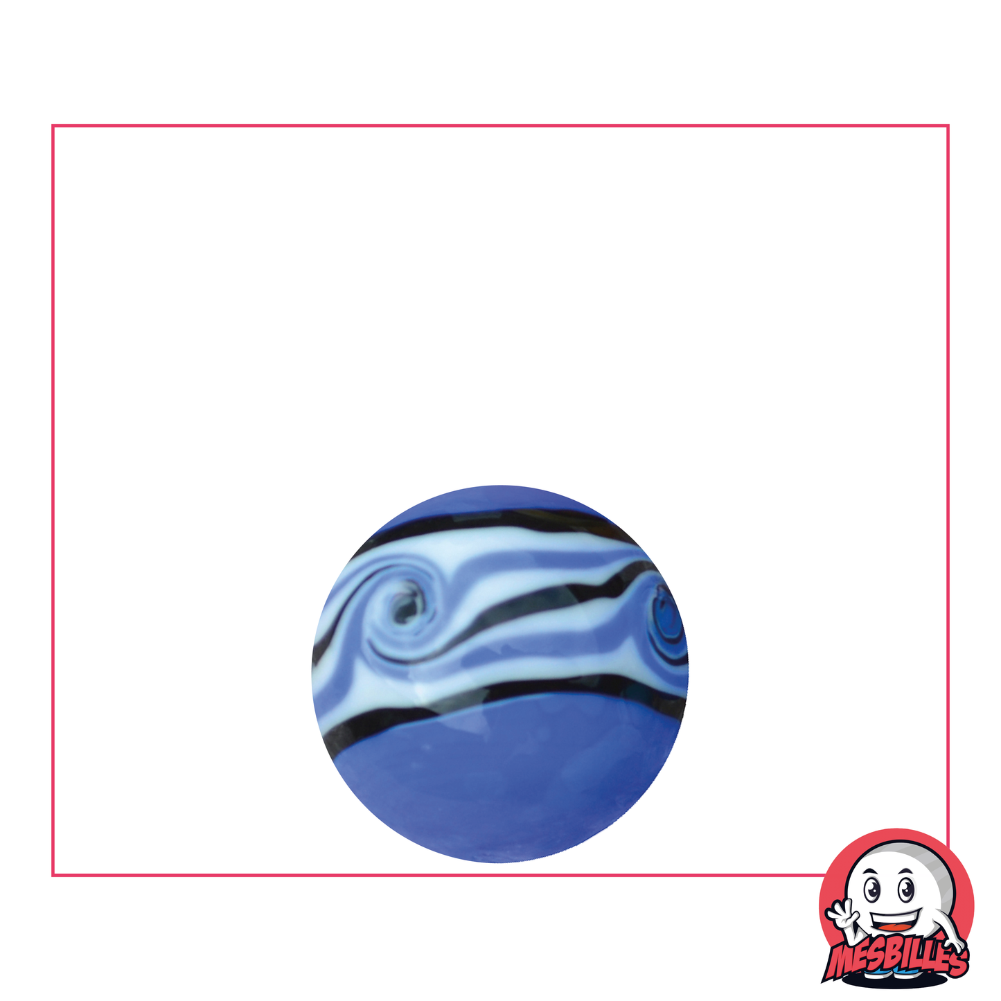 1 Murmeln Kunst Hawaii Blau 16 mm