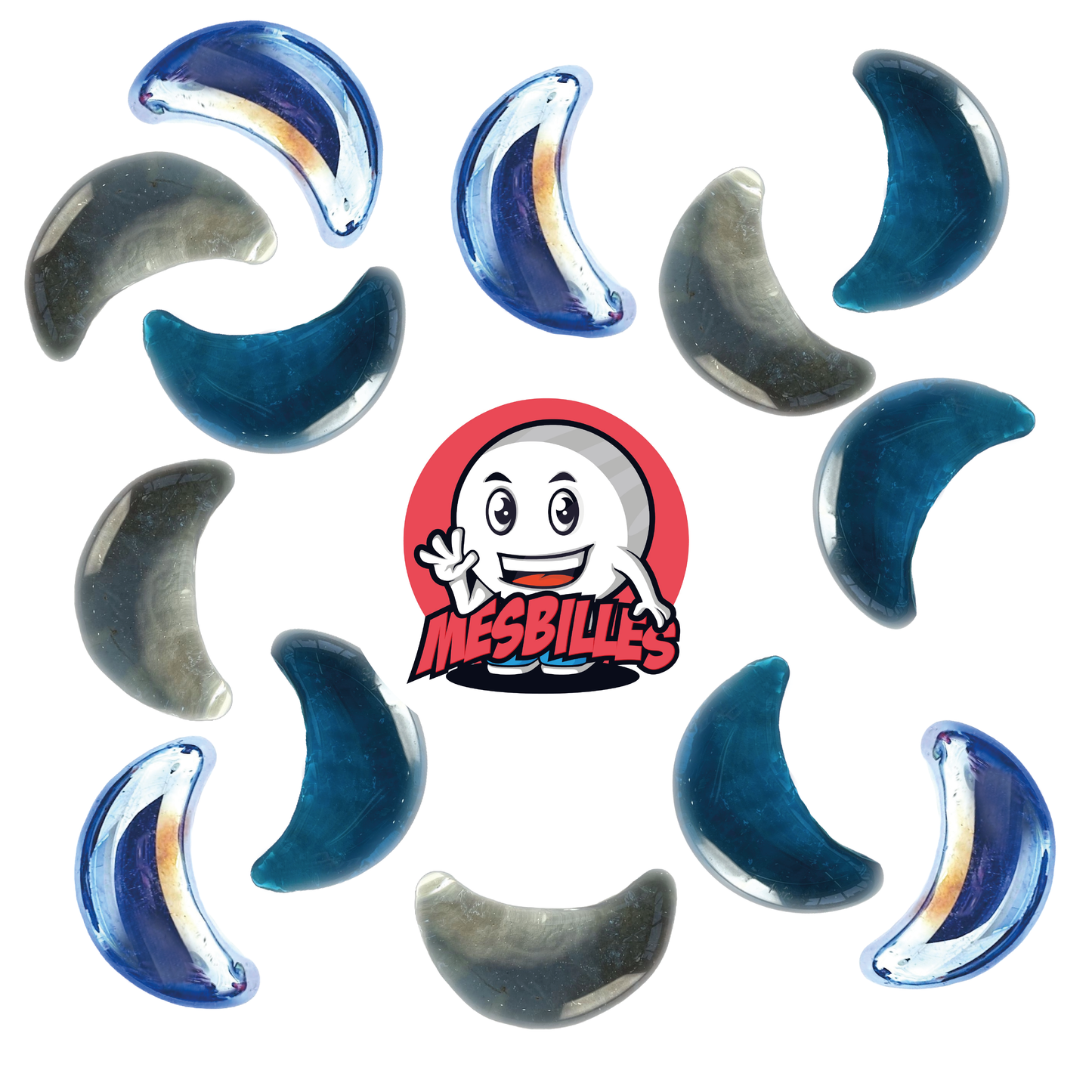 1 Murmeln Mond Kristall