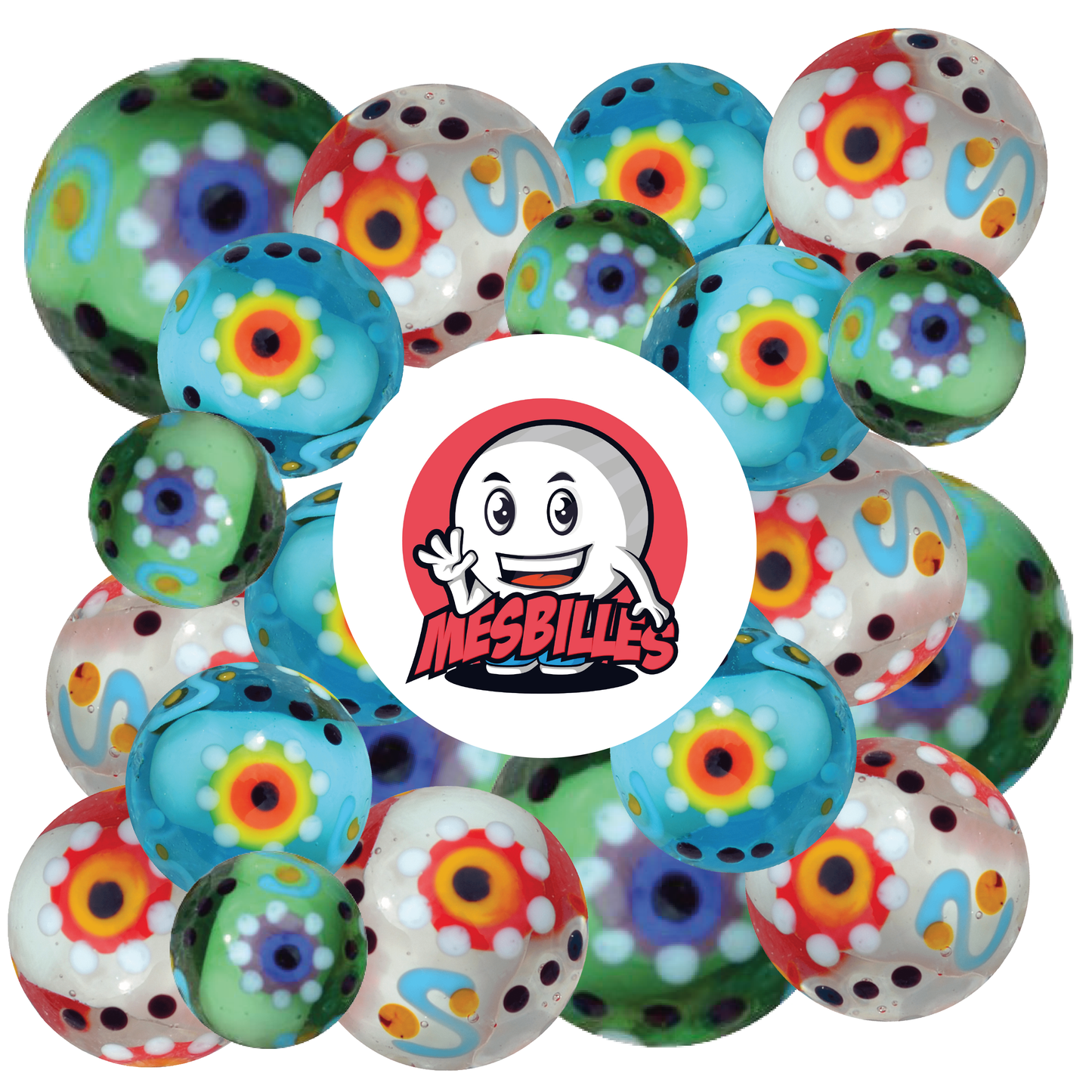 1 Murmeln Zahnrad Blau 22 mm