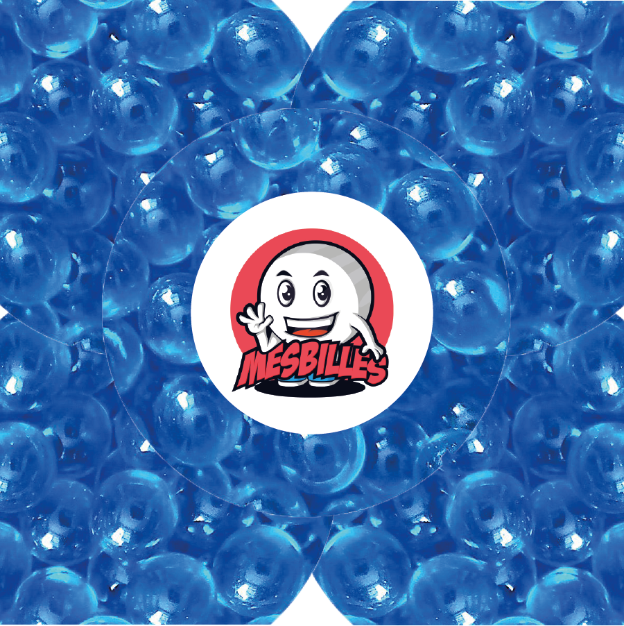 1 Murmeln Licht Blau 10 mm