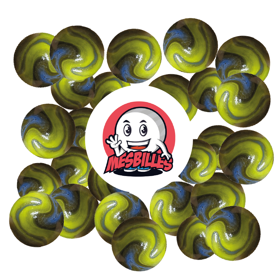 Auf der Website von MeineMurmeln sind Murmeln mit einem Durchmesser von 8 mm bis 50 mm und mehr für bestimmte Murmel-Familien erhältlich. Diese Murmel Arca Grüne ist eine Glasmurmel mit 35 mm Durchmesser