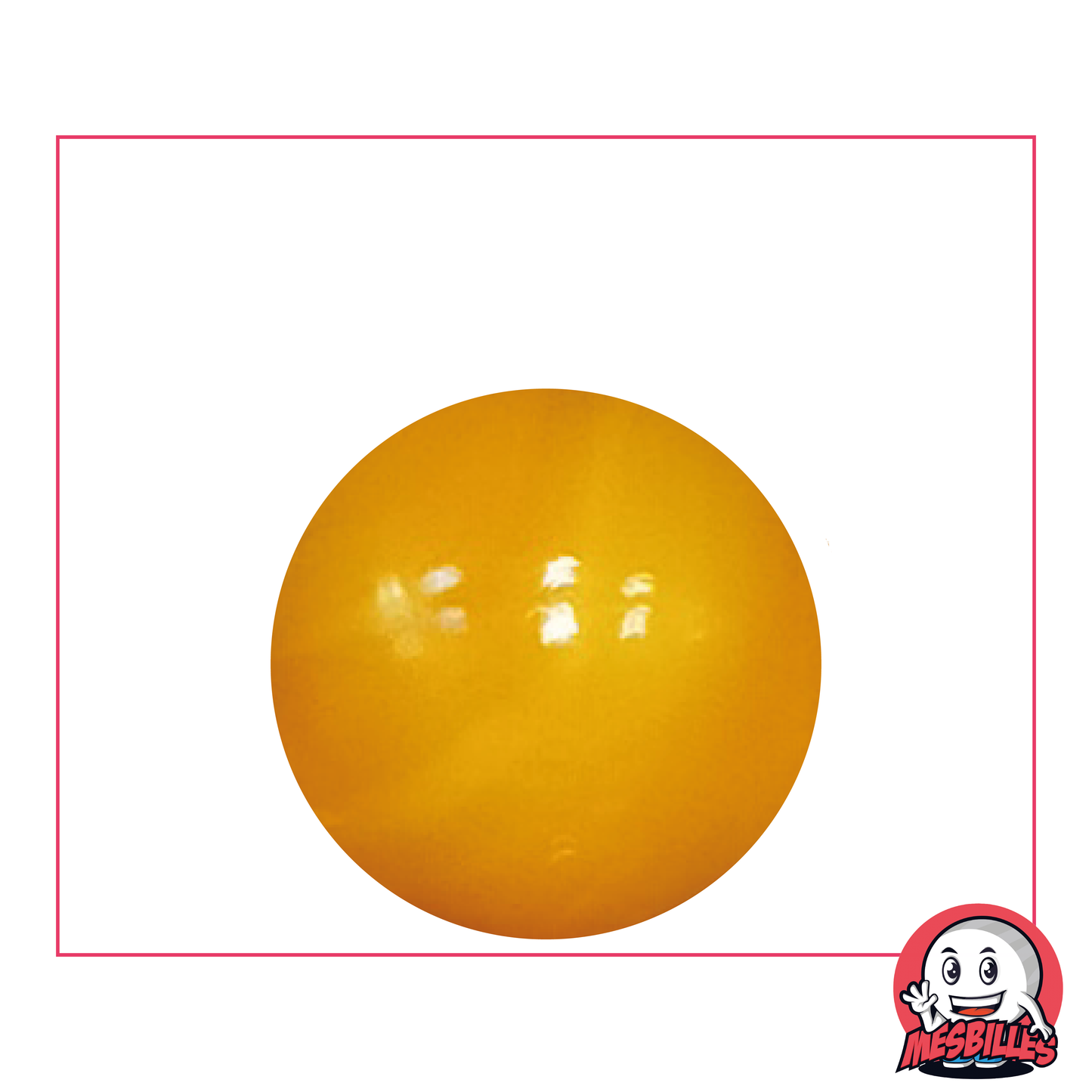Murmeln Perlmuttene 25 mm – Opakes Glas in leuchtendem Orange – MeineMurmeln