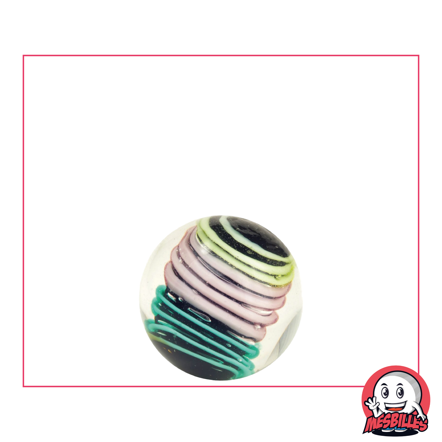 1 Murmeln Art Spiralo Pastell 16 mm
