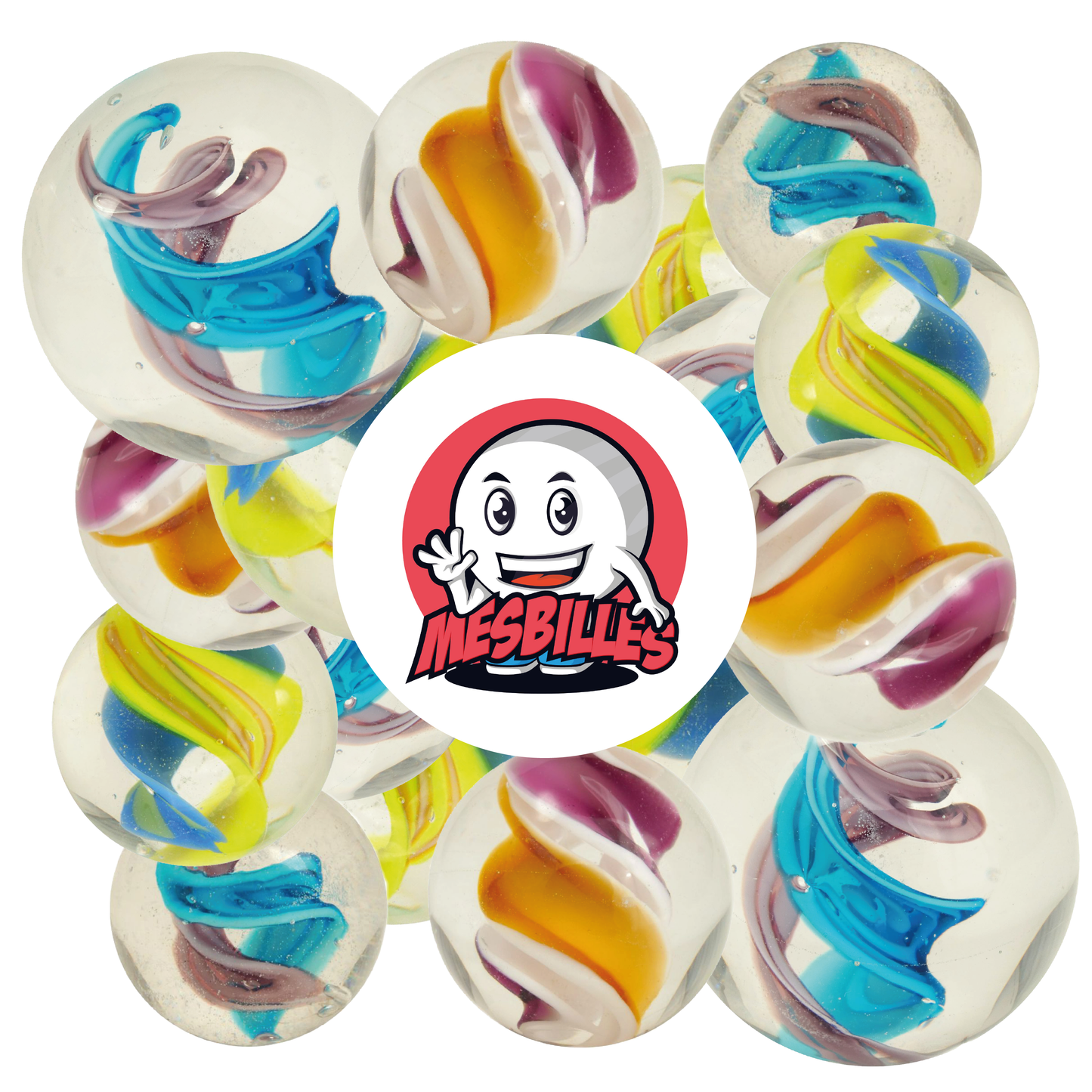1 Murmel Art Tornado Violett 16 mm