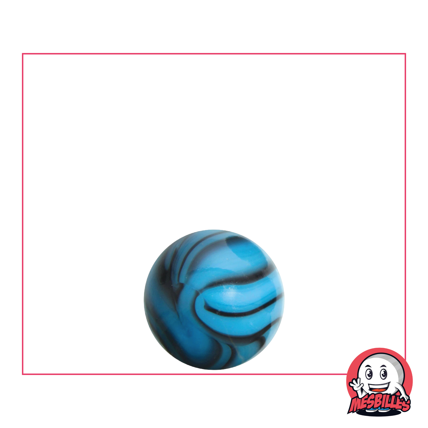Murmeln Zebra Türkis 14 mm, spielerischer Safari-Spaß für die Hand