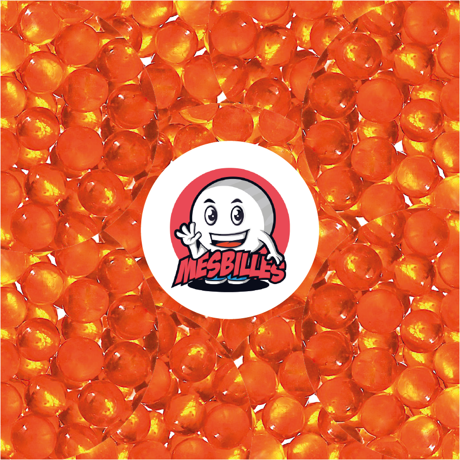 1 Murmel Lupe Orange 10 mm