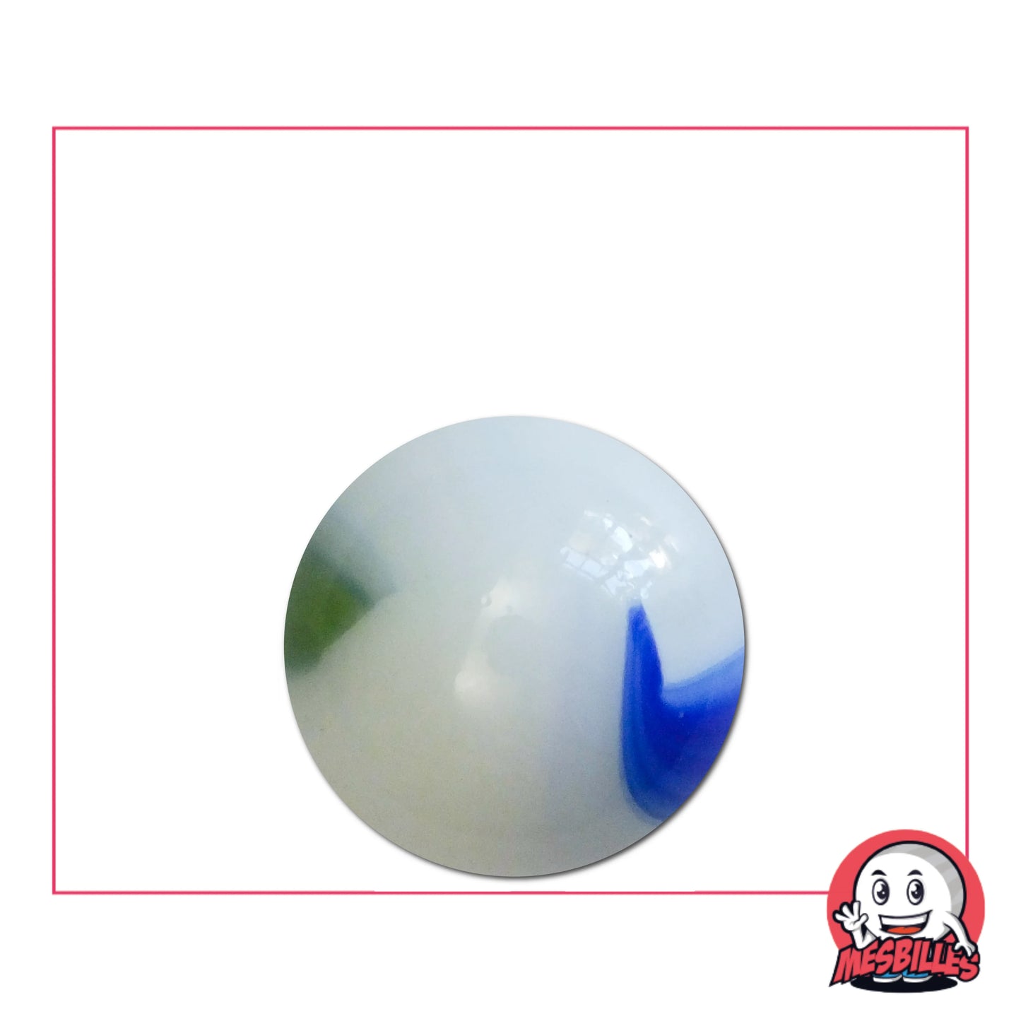 Bille porcelaine blanche de 16 mm, finition soignée, idéale pour collection ou jeu.