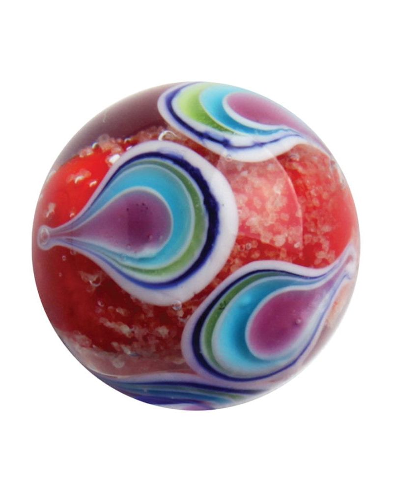 1 Murmeln Phosphoreszierend Tropfen Rot 16 mm