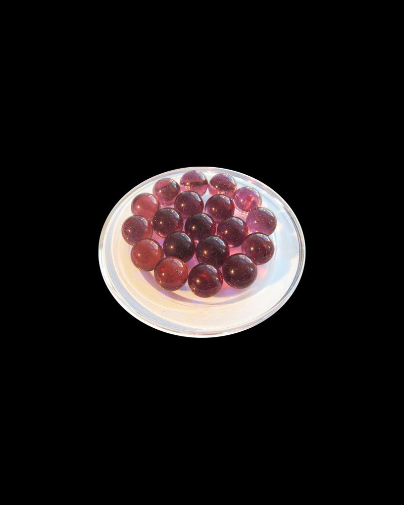 1 Murmeln Licht Violett 16 mm, runde Glasmurmel, violett und transluzent