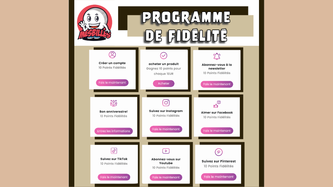 Werden Sie Mitglied unseres Treueprogramms und profitieren Sie bei jedem Einkauf von exklusiven Vorteilen für Mitglieder. Es warten viele attraktive Prämien auf Sie!