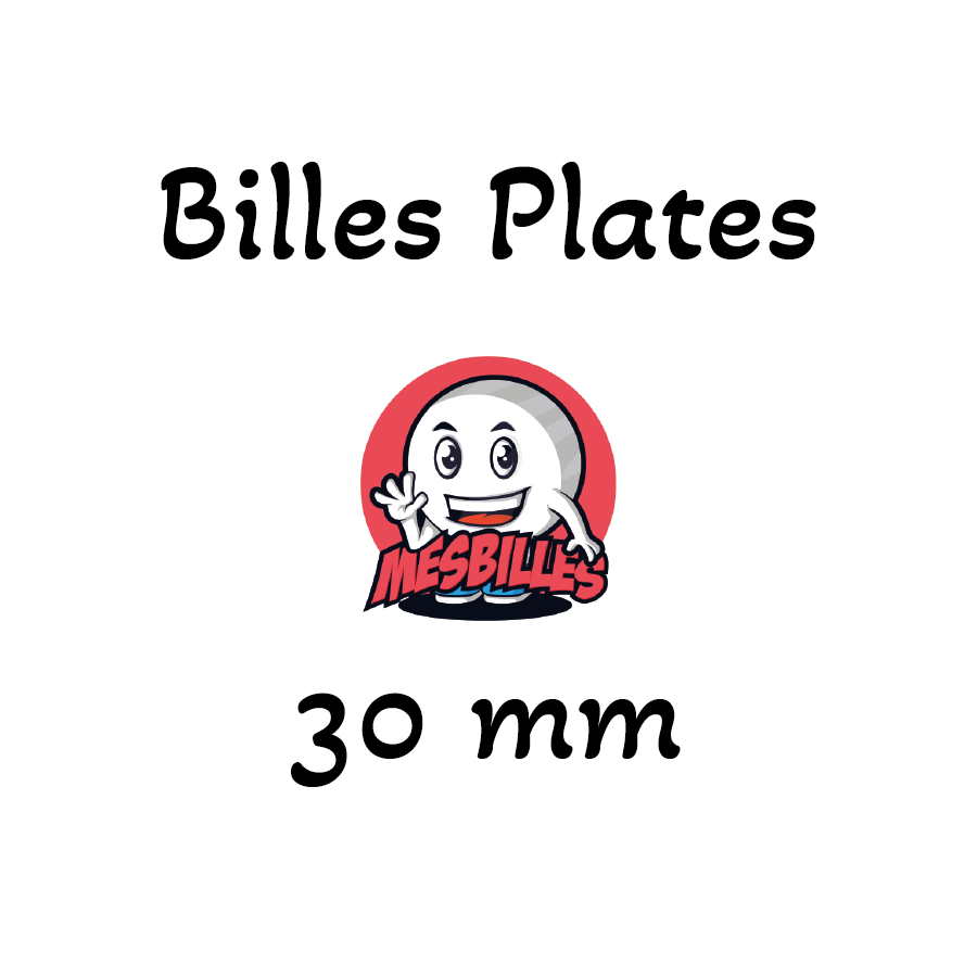 Billes Plates en Verre de 30 mm