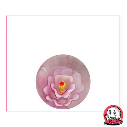 1 Murmeln Kunst Blume 3D Rosa 25 mm