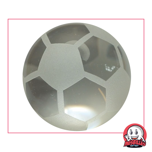 1 Murmeln Fußball Kristall 50 mm