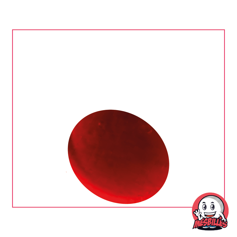 Sehr große rote Murmeln, flache Murmeln aus transluzentem Glas, chinesische Murmeln, 3 cm
