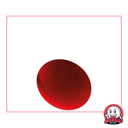 Sehr große rote Murmeln, flache Murmeln aus transluzentem Glas, chinesische Murmeln, 3 cm