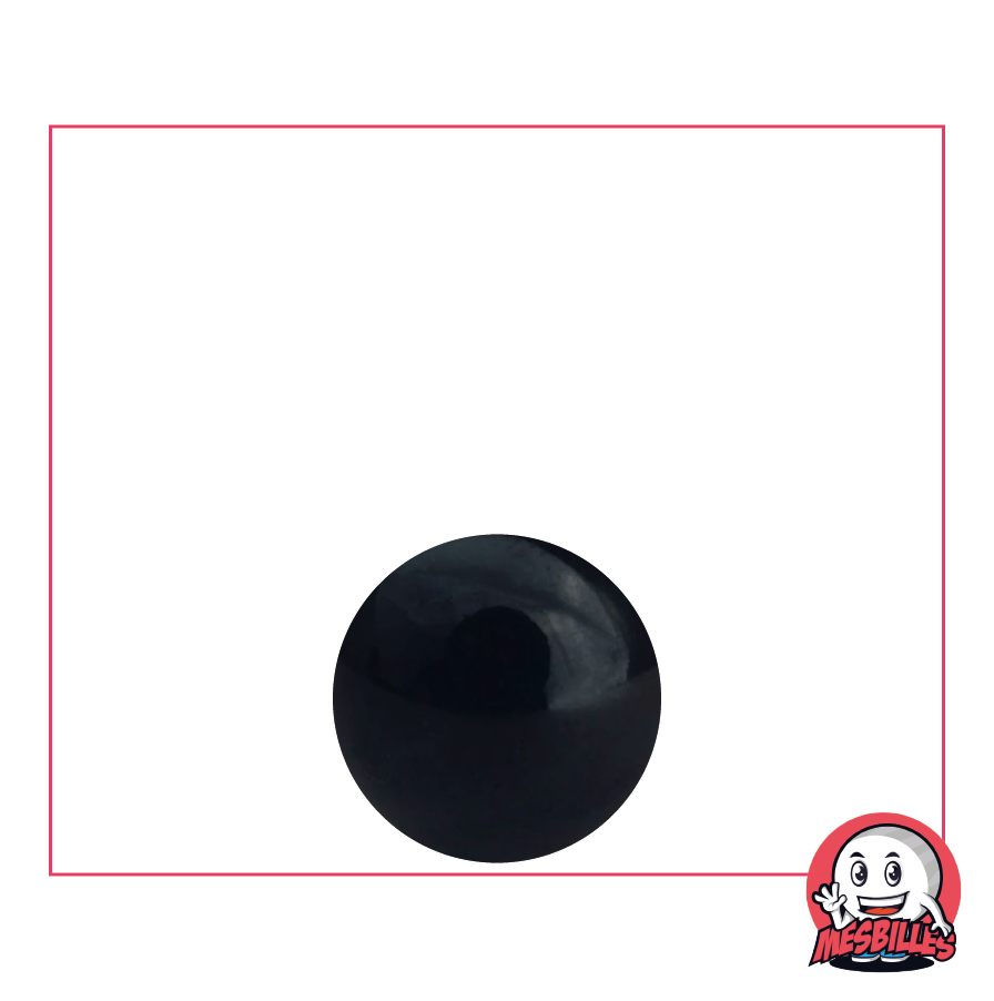 Murmeln Perlmuttene Opak Schwarz 14 mm - Runde Glasmurmel - MeineMurmeln