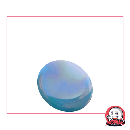 1 Murmeln Flach Glänzend Hellblau 30 mm