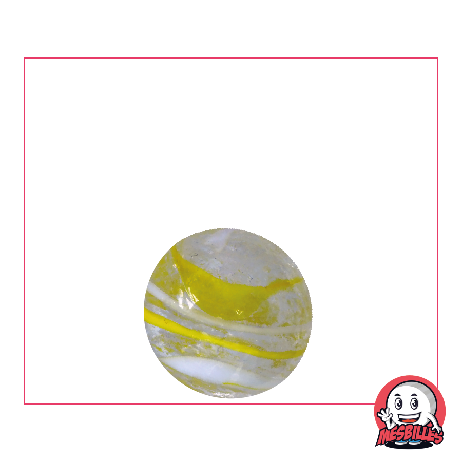 Murmeln Cyclone Gelbe 16 mm von Kim'Play verkauft von MeineMurmeln